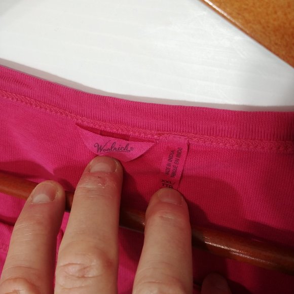 Woolrich Womens Split Neck Short Sleeve Tee Shirt - Size 2XL - Pre-owned - YBZ8B - Picture 3 of 6